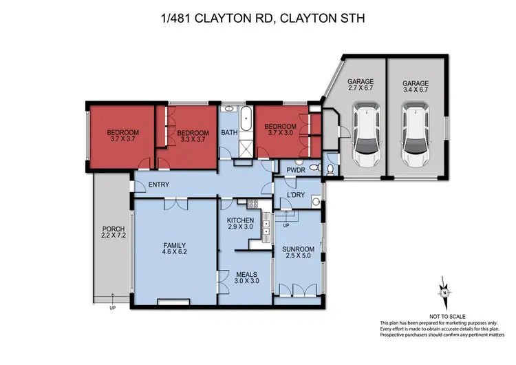 Floorplan of Homely house listing, 1/481 Clayton Road, Clayton South VIC 3169