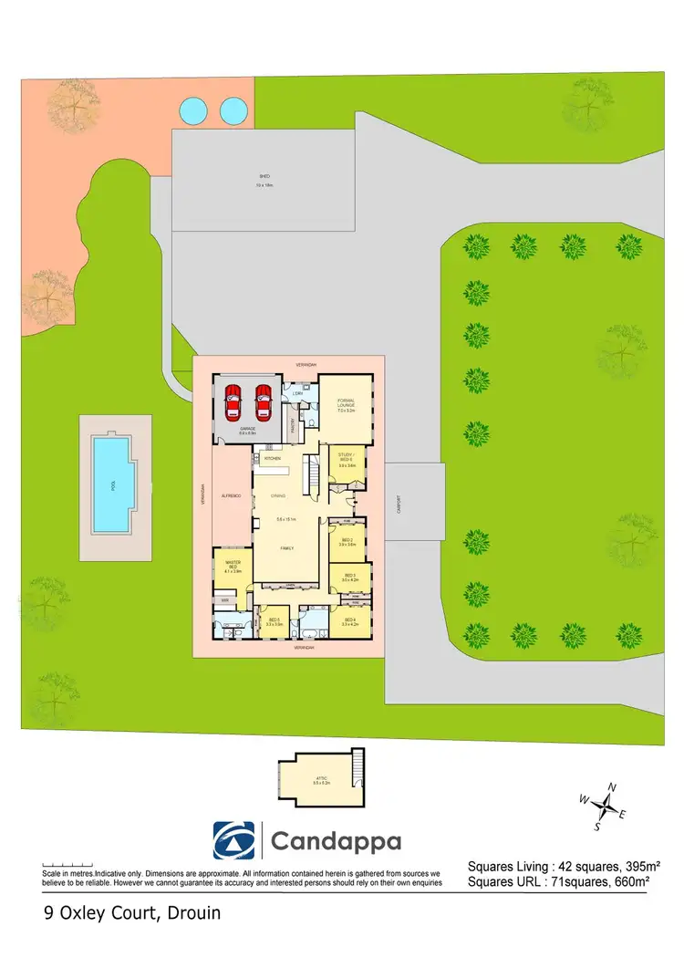 Floorplan of Homely house listing, 9 Oxley Court, Drouin VIC 3818