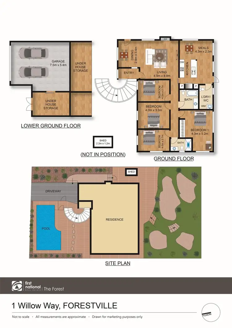 Floorplan of Homely house listing, 1 Willow Way, Forestville NSW 2087