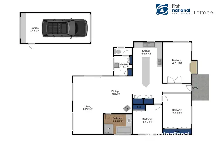 Floorplan of Homely house listing, 13 Quigley Street, Morwell VIC 3840