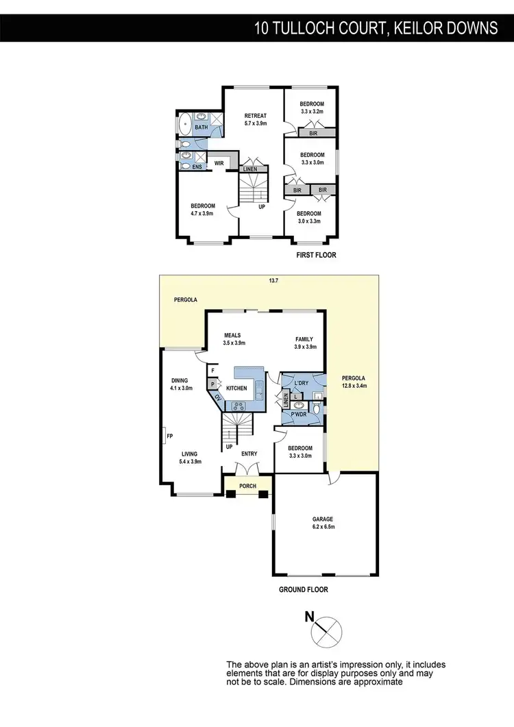 Floorplan of Homely house listing, 10 Tulloch Court, Keilor Downs VIC 3038