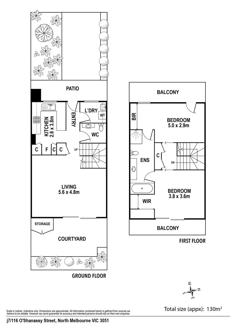 Floorplan of Homely townhouse listing, J7/116 O'Shanassy Street, North Melbourne VIC 3051
