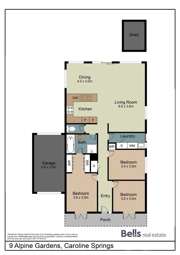 Floorplan of Homely house listing, 9 Alpine Gardens, Caroline Springs VIC 3023