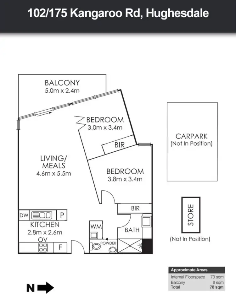 Floorplan of Homely apartment listing, 102/175 Kangaroo Road, Hughesdale VIC 3166