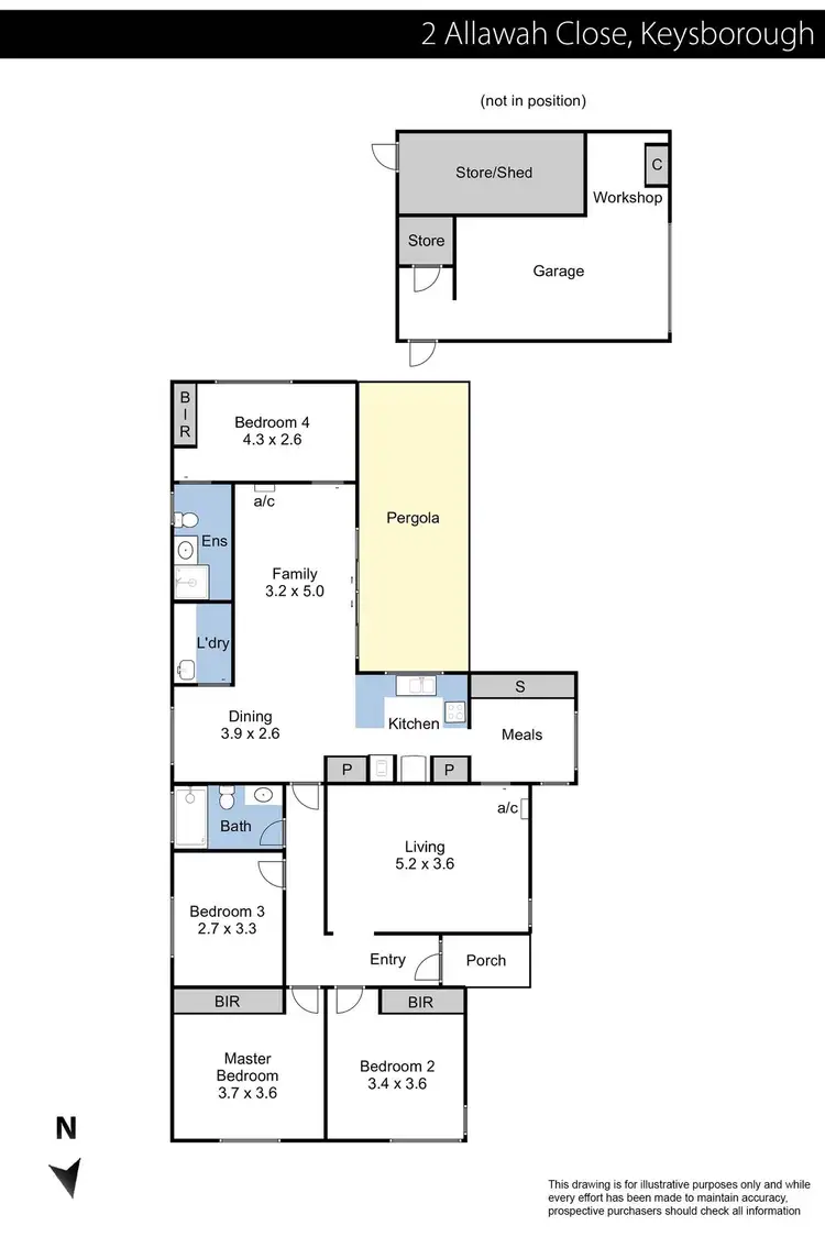 Floorplan of Homely house listing, 2 Allawah Close, Keysborough VIC 3173