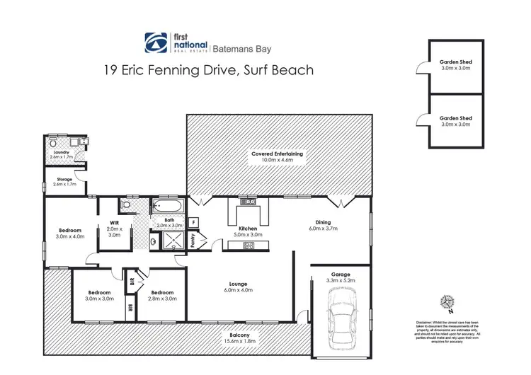 Floorplan of Homely house listing, 19 Eric Fenning Drive, Surf Beach NSW 2536