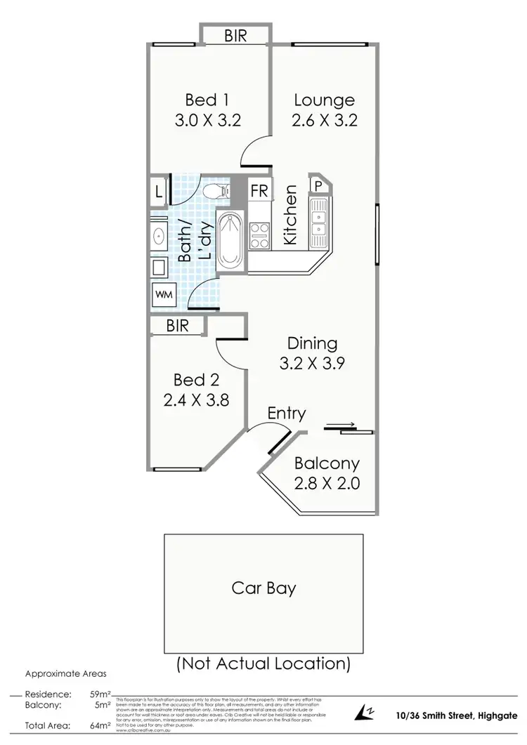 Floorplan of Homely apartment listing, 10/36 Smith Street, Highgate WA 6003