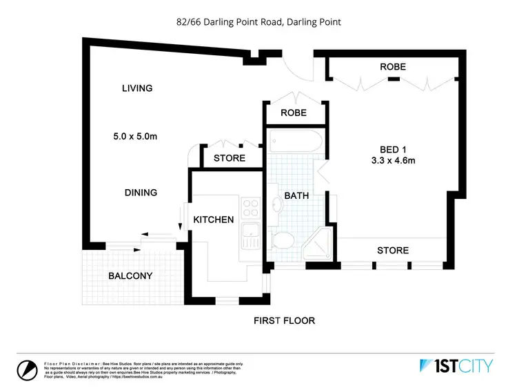 Floorplan of Homely apartment listing, 82/66 Darling Point Road, Darling Point NSW 2027