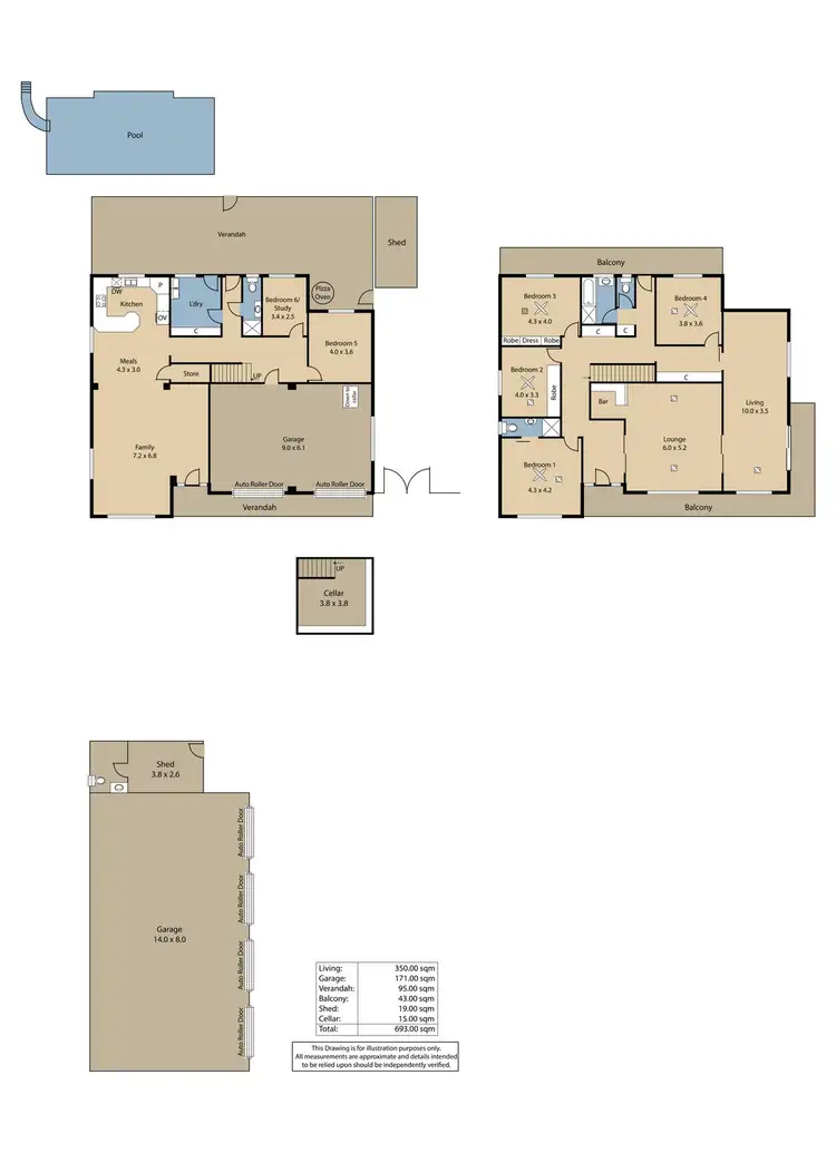 Floorplan of Homely house listing, 6 Hind Court, Evanston SA 5116