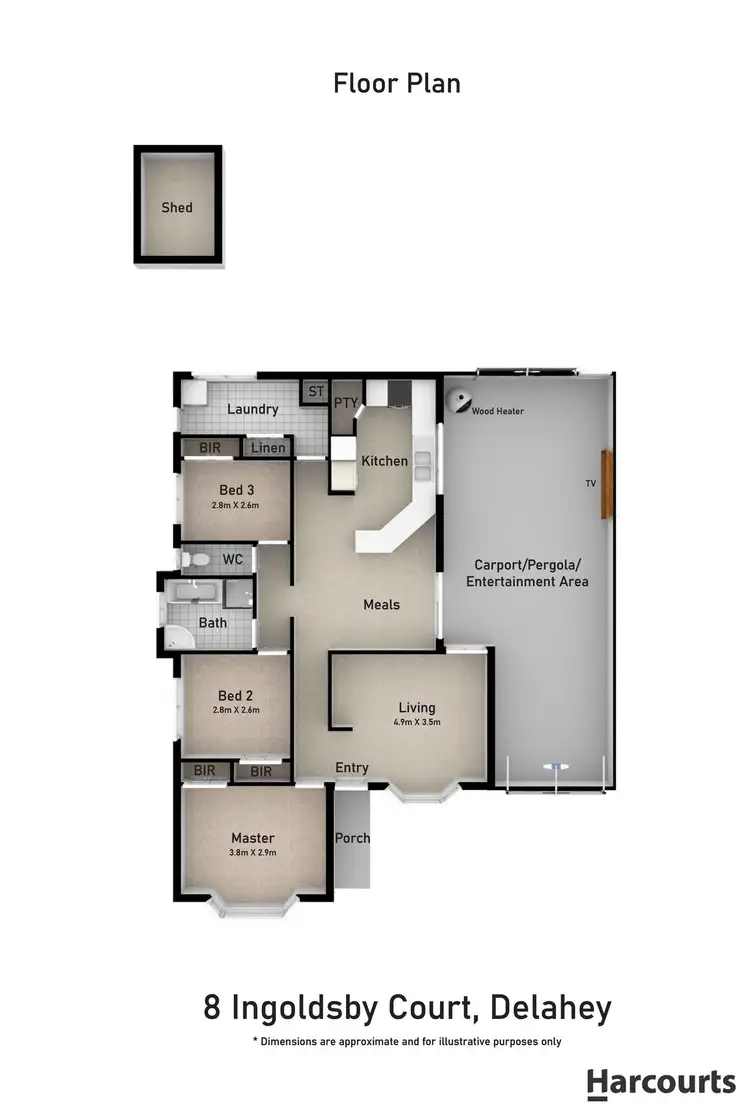 Floorplan of Homely house listing, 8 Ingoldsby Court, Delahey VIC 3037