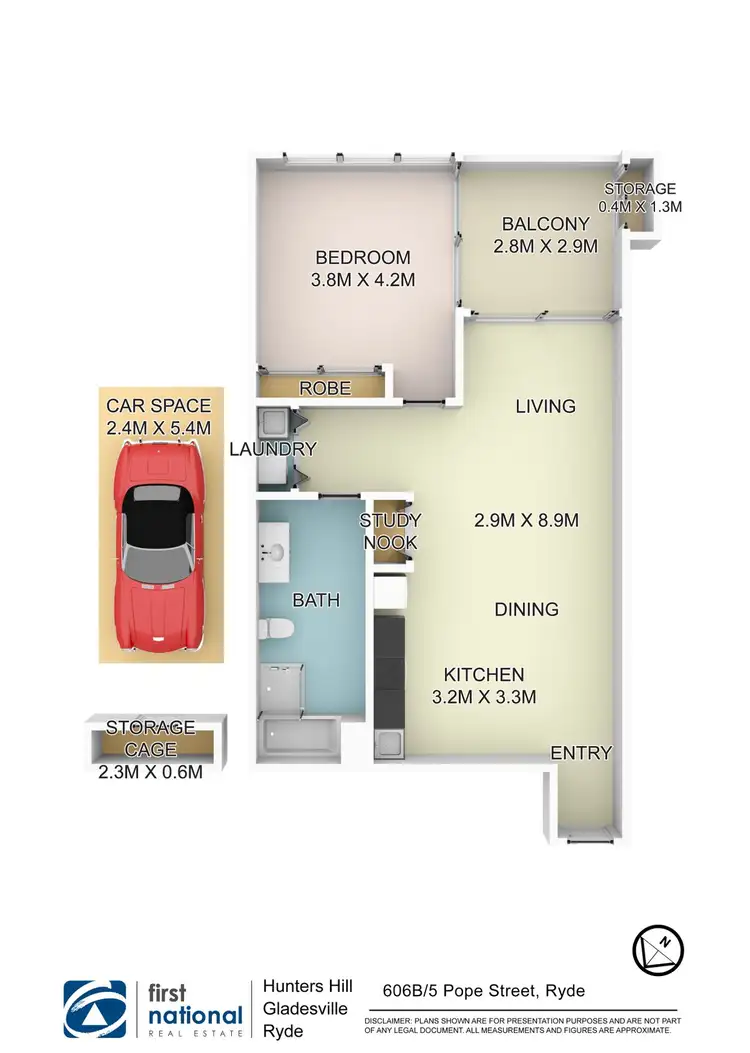 Floorplan of Homely apartment listing, 606B/5 Pope Street, Ryde NSW 2112