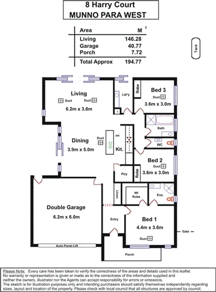 Floorplan of Homely house listing, 8 Harry Court, Munno Para West SA 5115