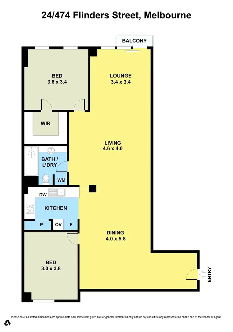 Floorplan of Homely apartment listing, 24/474 Flinders Street, Melbourne VIC 3000