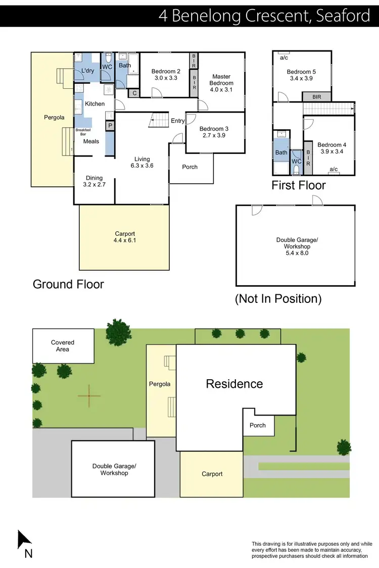 Floorplan of Homely house listing, 4 Benelong Crescent, Seaford VIC 3198