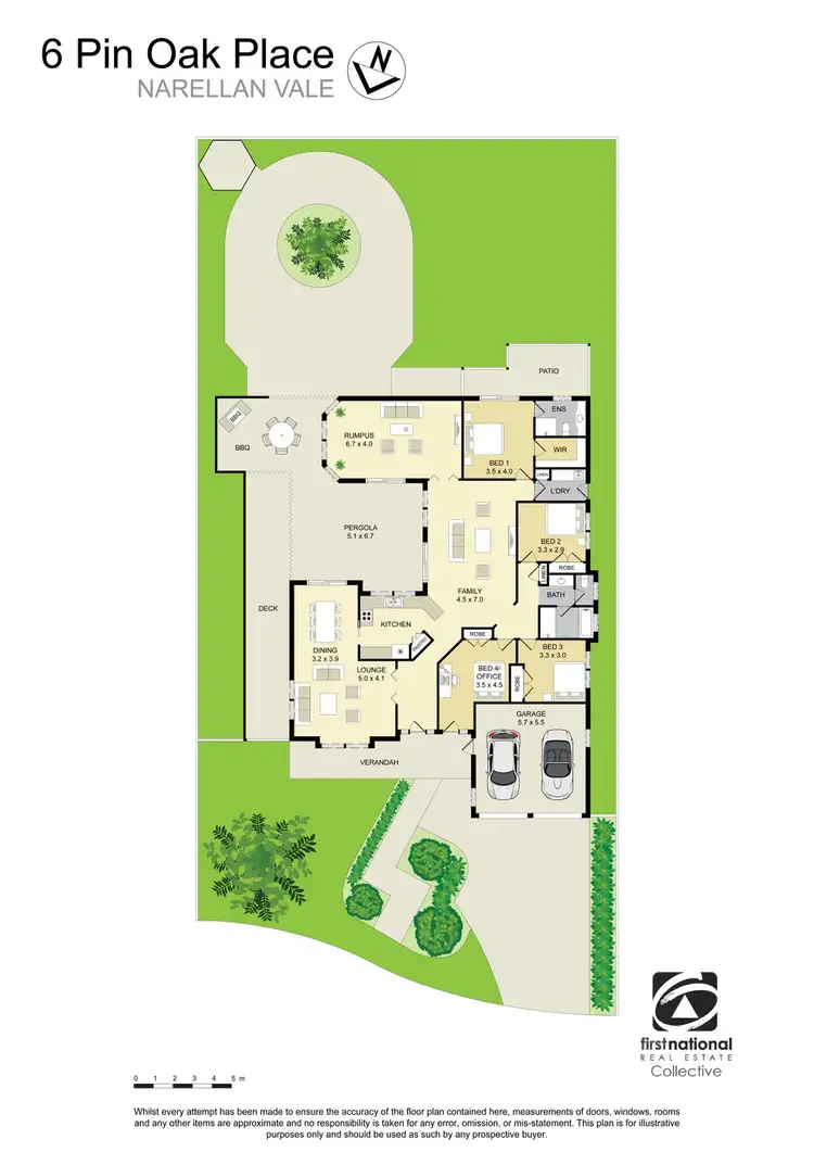 Floorplan of Homely house listing, 6 Pin Oak Place, Narellan Vale NSW 2567
