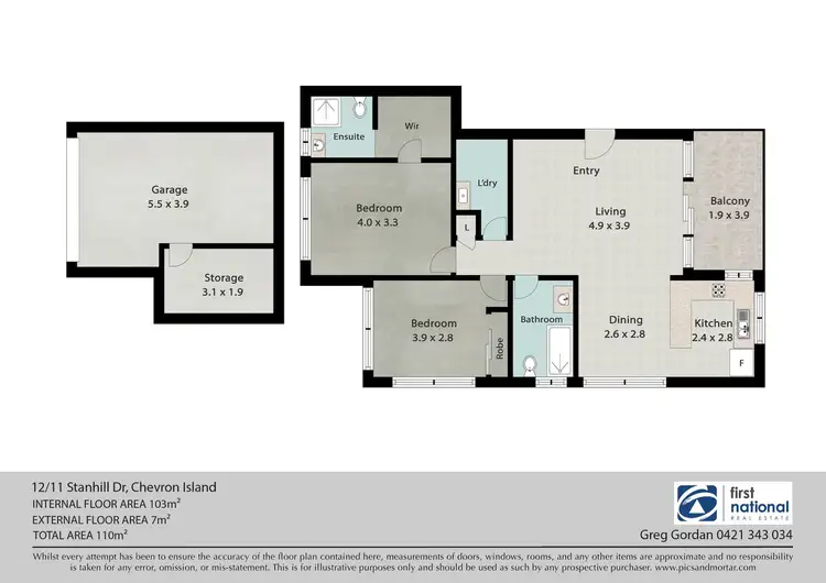 Floorplan of Homely apartment listing, 12/11 Stanhill Drive, Surfers Paradise QLD 4217