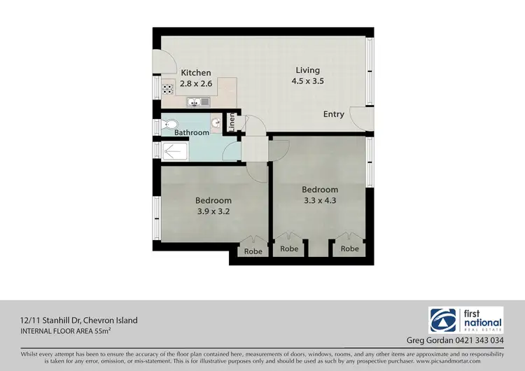 Floorplan of Homely apartment listing, 2/45 Peninsular Drive, Surfers Paradise QLD 4217