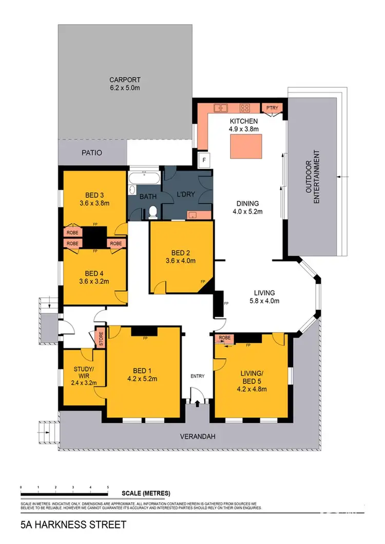 Floorplan of Homely house listing, 5A Harkness Street, Quarry Hill VIC 3550