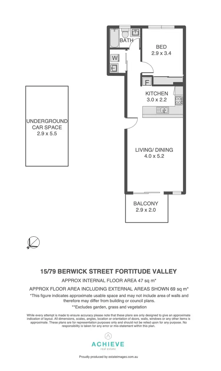 Floorplan of Homely apartment listing, 15/79 Berwick Street, Fortitude Valley QLD 4006
