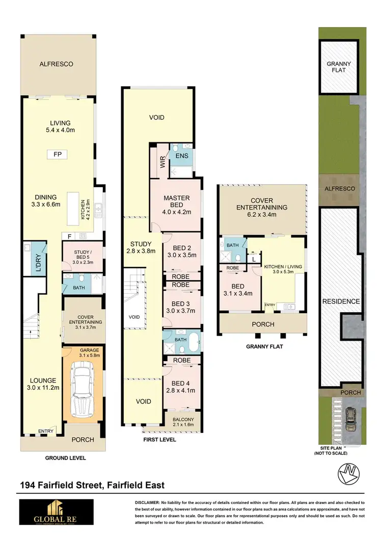 Floorplan of Homely semi-detached listing, 194A Fairfield St, Fairfield East NSW 2165