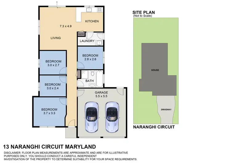 Floorplan of Homely house listing, 13 Naranghi Circuit, Maryland NSW 2287