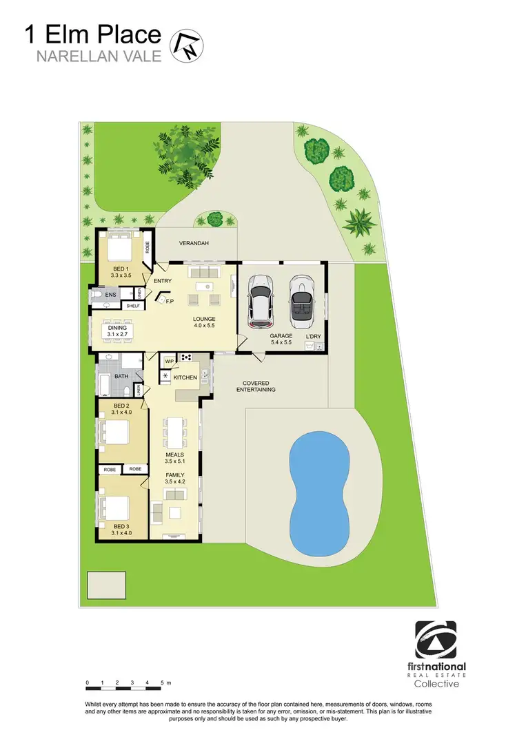 Floorplan of Homely house listing, 1 Elm Place, Narellan Vale NSW 2567