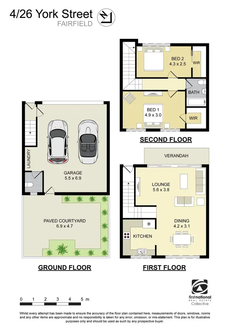 Floorplan of Homely townhouse listing, 4/26 York Street, Fairfield NSW 2165