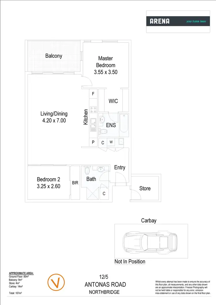 Floorplan of Homely apartment listing, 12/5 Antonas Road, Northbridge WA 6003
