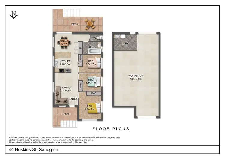 Floorplan of Homely house listing, 44 Hoskins Street, Sandgate QLD 4017