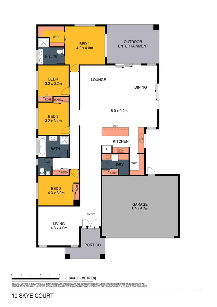Floorplan of Homely house listing, 10 Skye Court, Kangaroo Flat VIC 3555