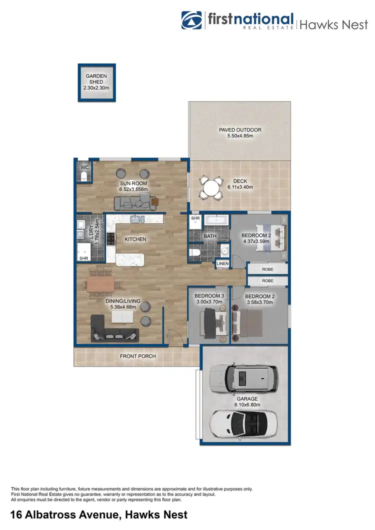 Floorplan of Homely house listing, 16 Albatross Avenue, Hawks Nest NSW 2324