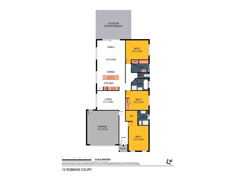 Floorplan of Homely house listing, 13 Robbins Court, Epsom VIC 3551