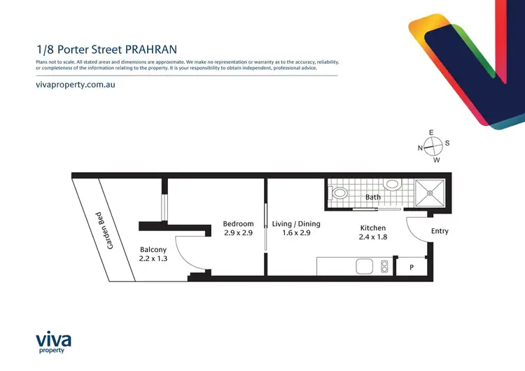 Floorplan of Homely unit listing, 1/8 Porter Street, Prahran VIC 3181