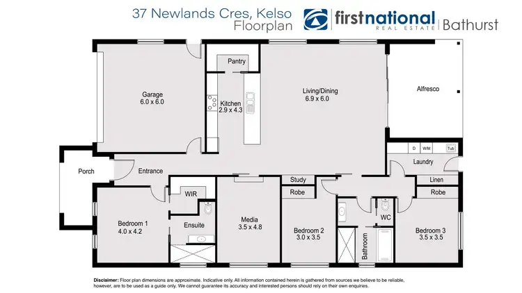 Floorplan of Homely house listing, 37 Newlands Crescent, Kelso NSW 2795