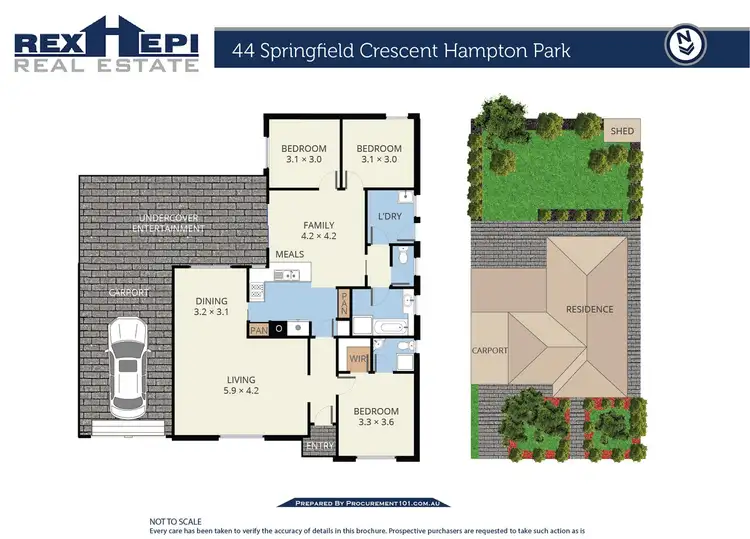 Floorplan of Homely house listing, 44 Springfield Crescent, Hampton Park VIC 3976