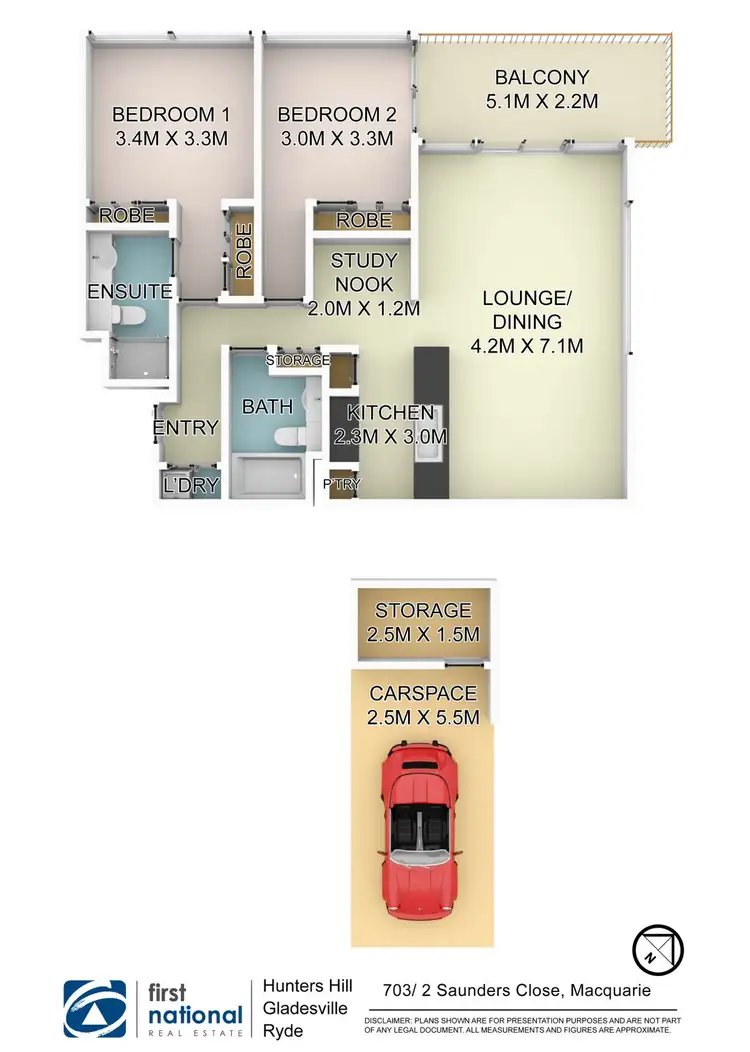 Floorplan of Homely apartment listing, A703/2 Saunders Close, Macquarie Park NSW 2113