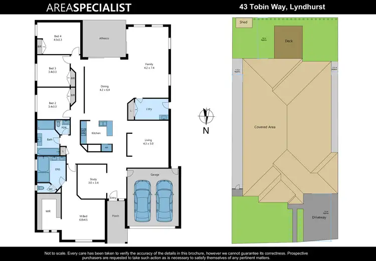 Floorplan of Homely house listing, 43 Tobin Way, Lyndhurst VIC 3975