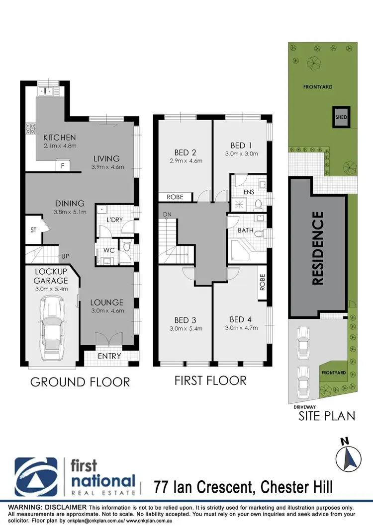 Floorplan of Homely semi-detached listing, 77 Ian Crescent, Chester Hill NSW 2162