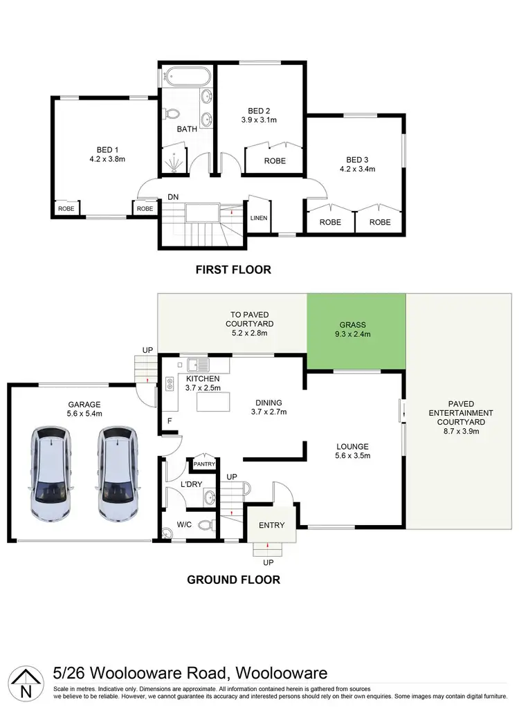 Floorplan of Homely townhouse listing, 5/26 Woolooware Road, Woolooware NSW 2230