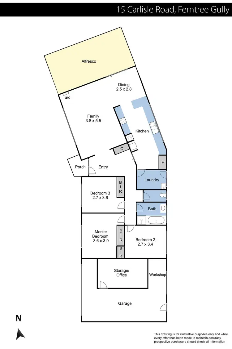 Floorplan of Homely house listing, 15 Carlisle Road, Ferntree Gully VIC 3156