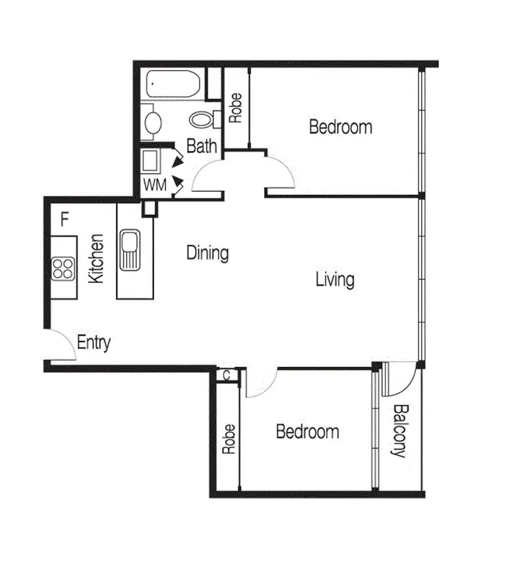 Floorplan of Homely apartment listing, 31/39 Dorcas Street, South Melbourne VIC 3205