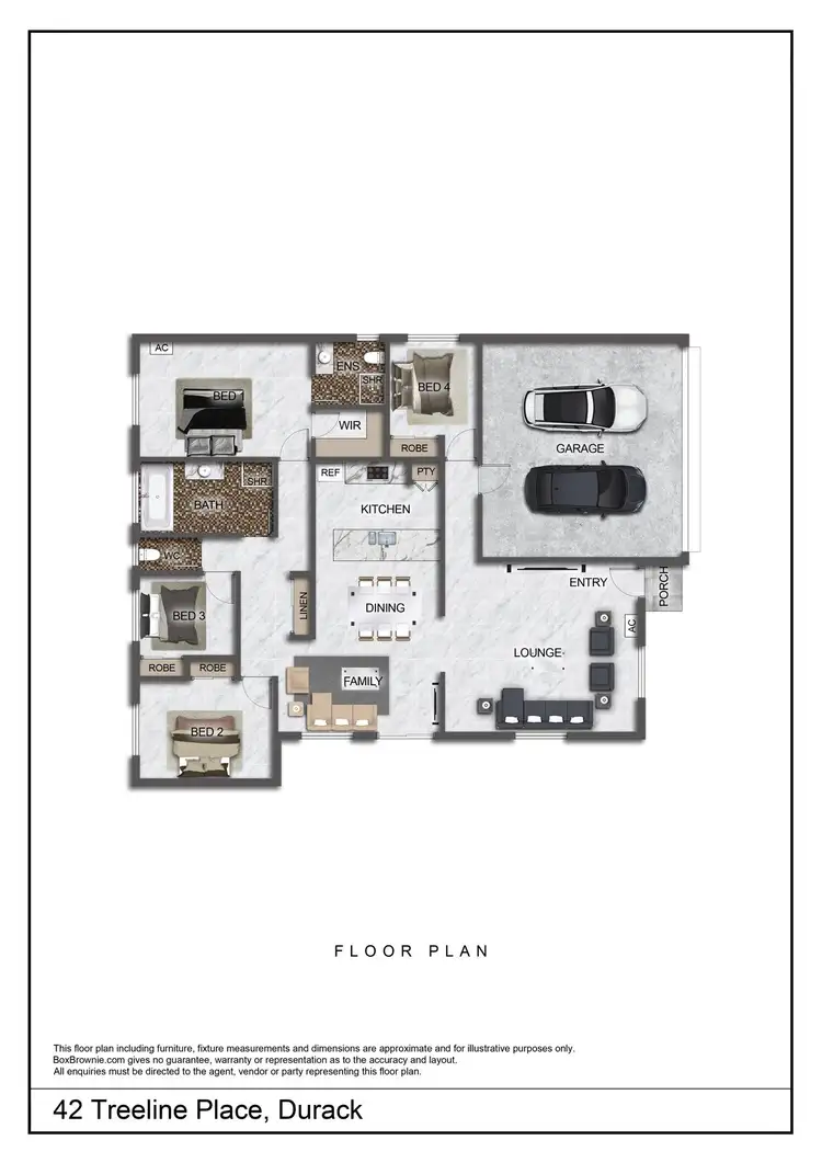 Floorplan of Homely house listing, 42 Treeline Place, Durack QLD 4077