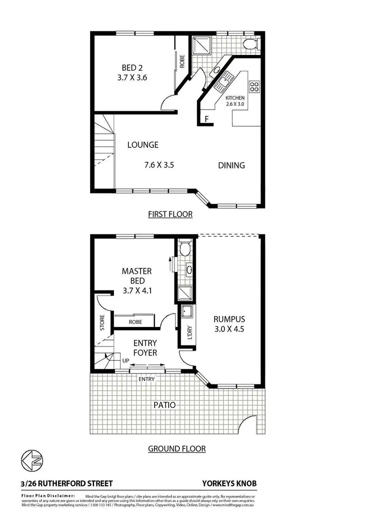 Floorplan of Homely townhouse listing, 3/26 Rutherford Street, Yorkeys Knob QLD 4878