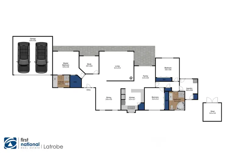 Floorplan of Homely house listing, 1 Louise Court, Traralgon VIC 3844