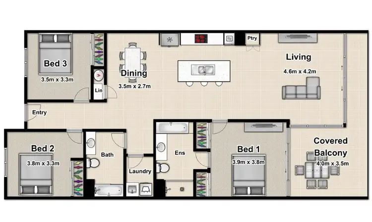 Floorplan of Homely apartment listing, 14/30-32 FITZGERALD Esplanade, Innisfail QLD 4860