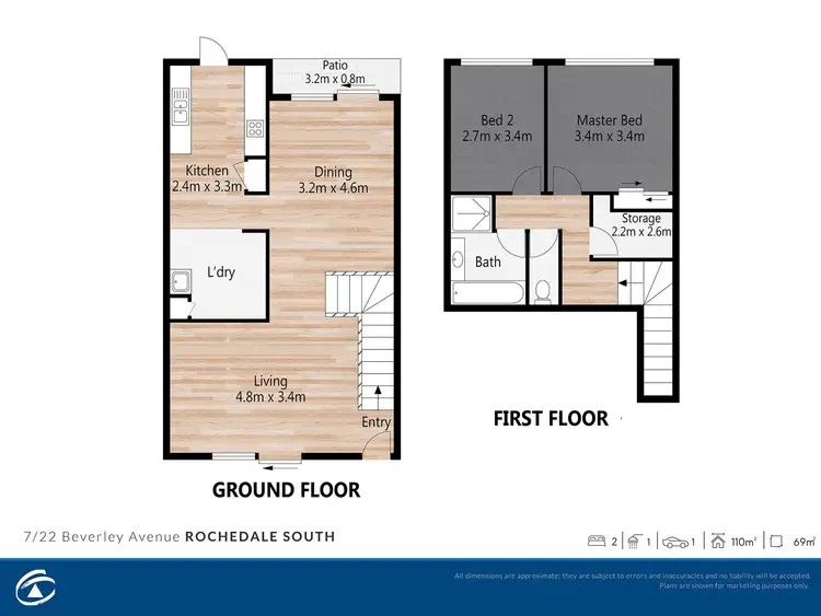Floorplan of Homely townhouse listing, 7/22 Beverley Avenue, Rochedale South QLD 4123