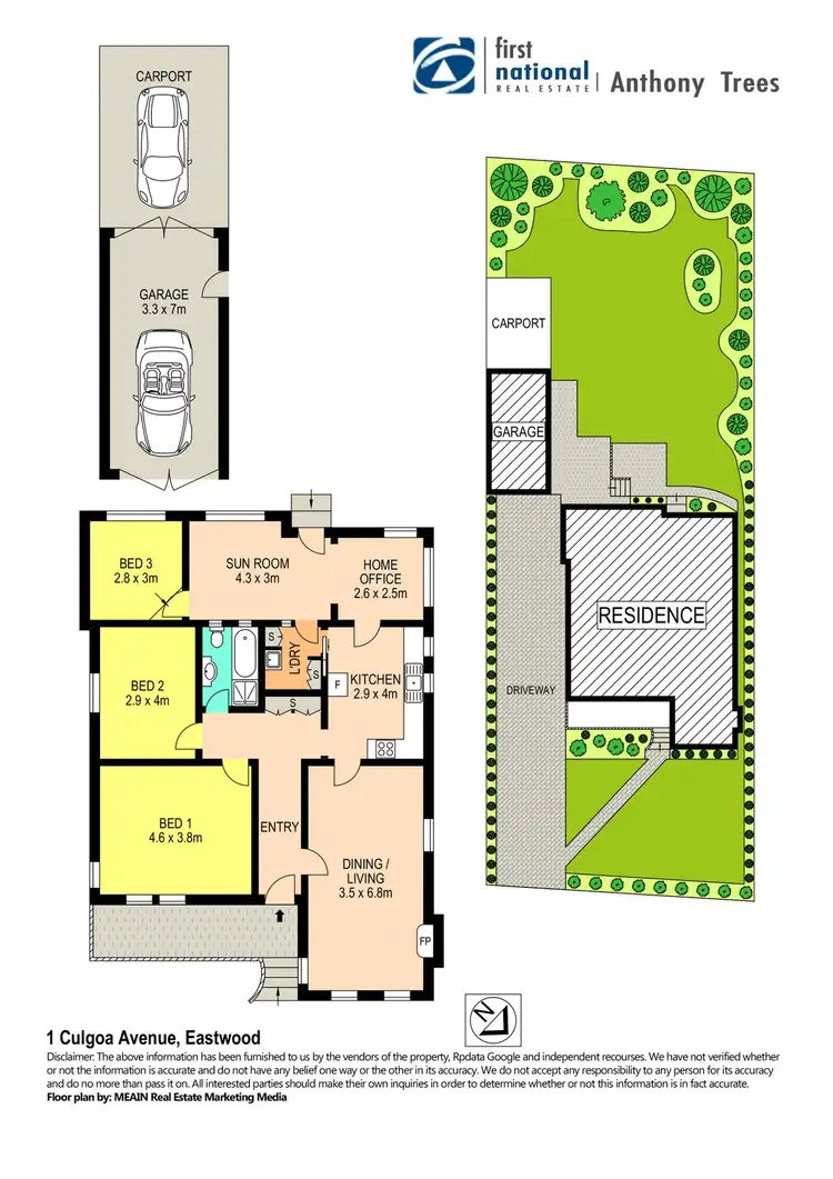 Floorplan of Homely house listing, 1 Culgoa Avenue, Eastwood NSW 2122