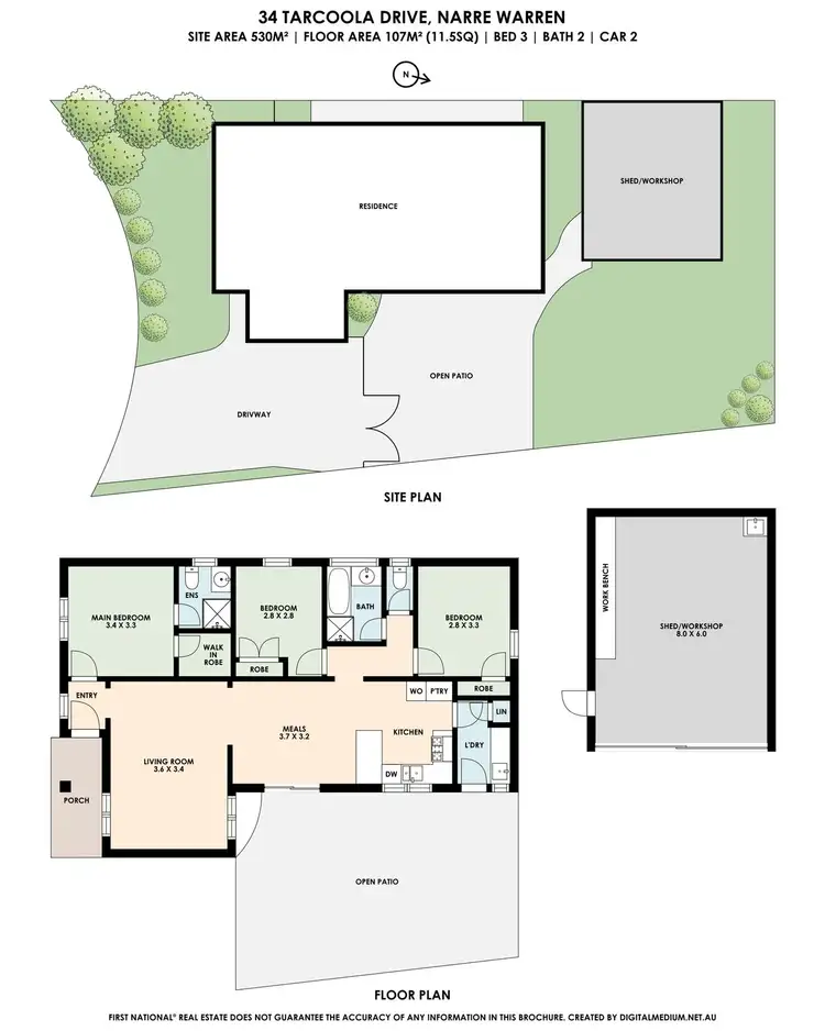 Floorplan of Homely house listing, 34 Tarcoola Drive, Narre Warren VIC 3805