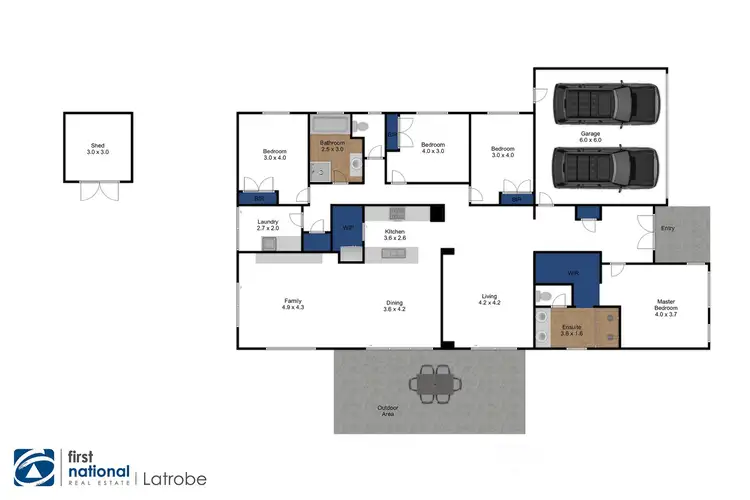 Floorplan of Homely house listing, 15 Chris Crescent, Traralgon VIC 3844