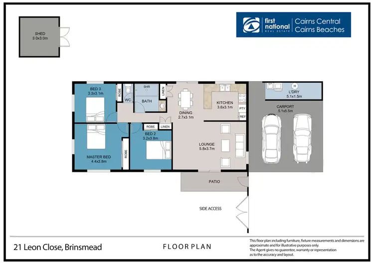 Floorplan of Homely house listing, 21 Leon Close, Brinsmead QLD 4870